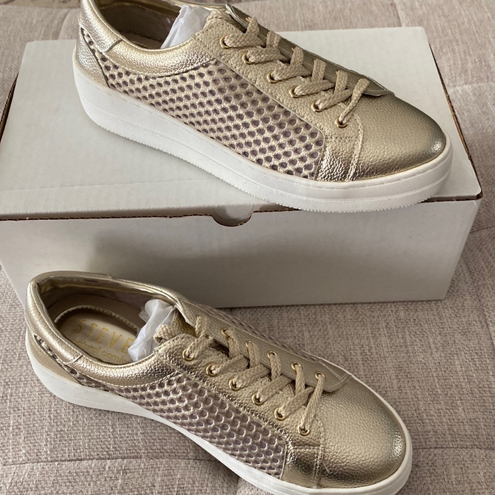 Steven by Steve Madden Gold Sneakers